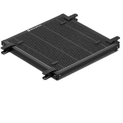 Plateau nid d'abeille Sculpfun H3 400 × 400 mm, cadre noir et pinces de maintien